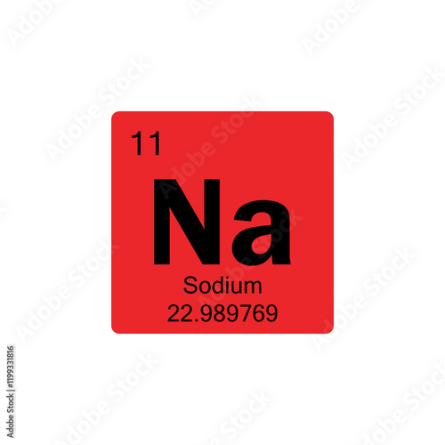 periodic table Sodium colored icon