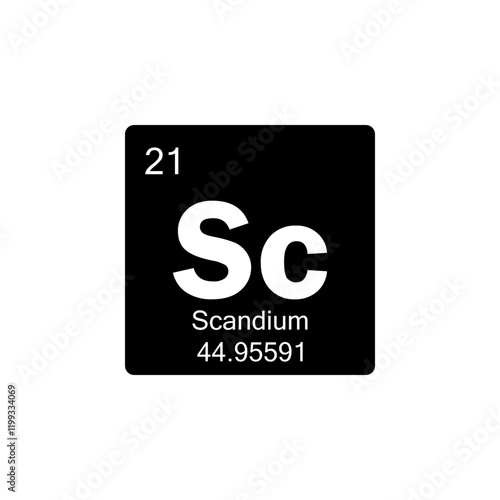 periodic table Scandium glyph icon