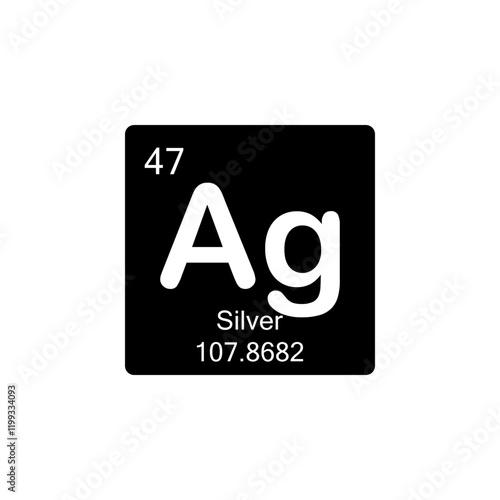 periodic table Silver glyph icon