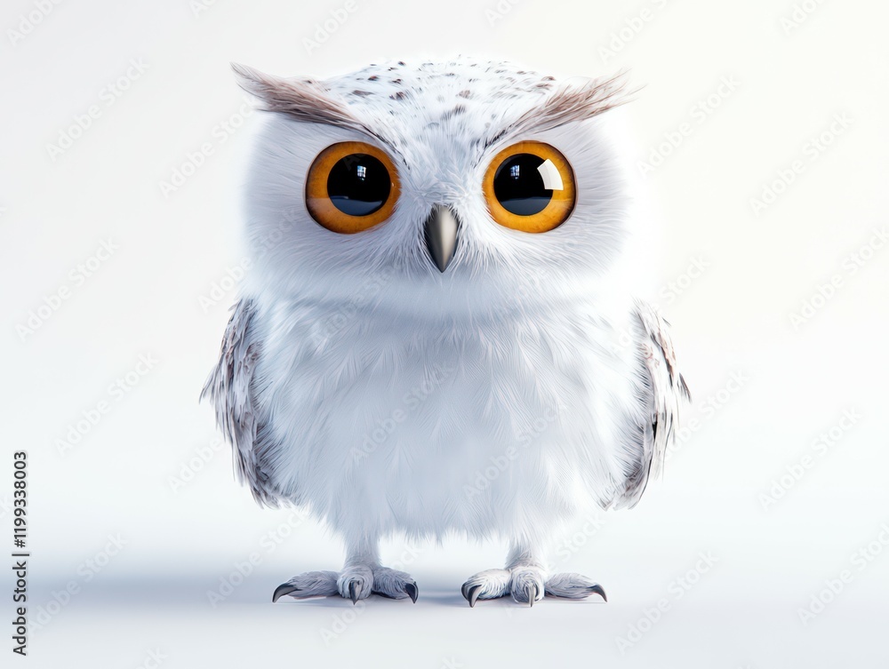 Fototapeta premium A stunning close-up of a wise owl,