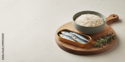 Simple Rice Dish with Canned Sardines and Rosemary