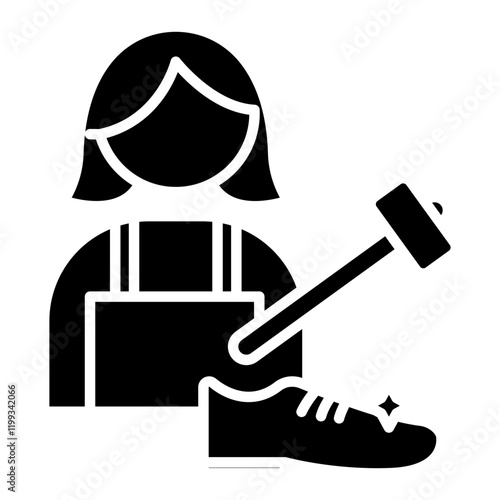 Shoe Maker Lady Icon