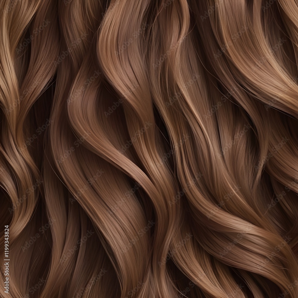 Rich, wavy brown hair cascades beautifully, displaying a glossy texture and healthy shine. The waves create depth and movement, exemplifying natural elegance. Rich, wavy brown hair cascades beautifully, displaying a glossy texture and healthy shine. The waves create depth and movement, exemplifying natural elegance.