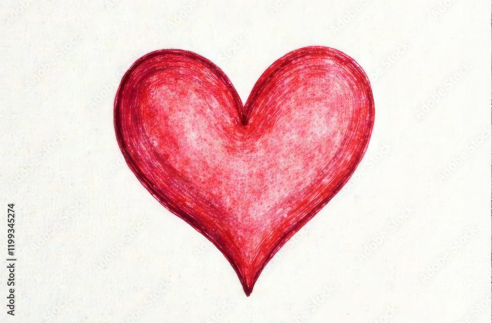 Fototapeta premium Red hearts, grunge style. Valentine's Day concept.