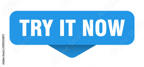 try it now sticker. try it now sign on transparent background