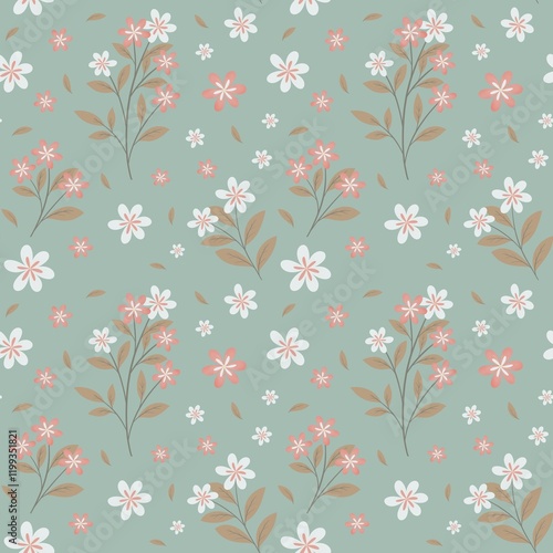seamless pattern with flowers