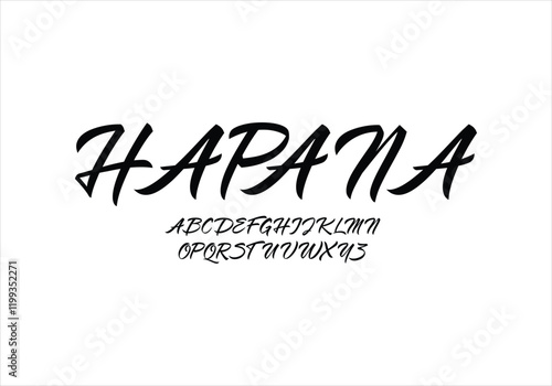 Hapana font for logo and headline. Isolated vector typeset