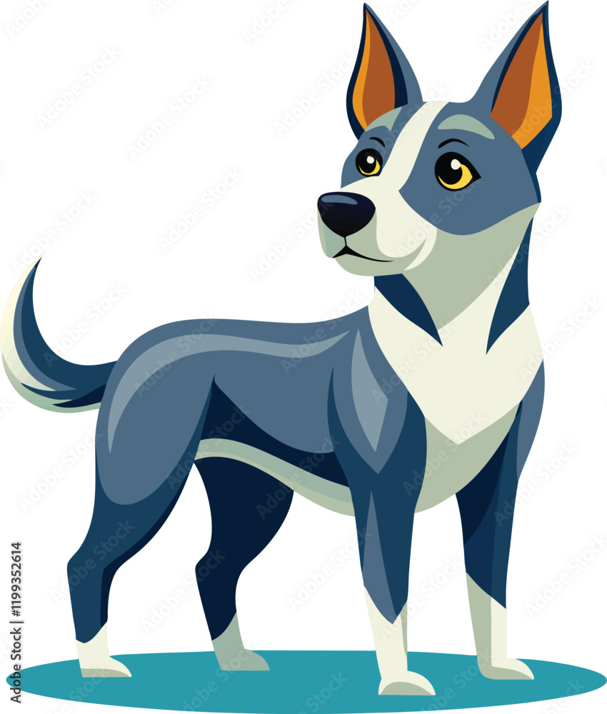 Obraz premium Beautiful animal dog vector artwork illustration