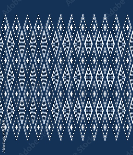 Geometric Thai traditional Mudmee pattern for backgrounds, carpets, wallpapers, clothing,