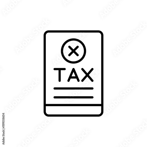 Tax evasion outline icons, minimalist vector illustration ,simple transparent graphic element .Isolated on white background