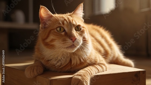 Wallpaper Mural cat, orange cat, portrait, jump Torontodigital.ca