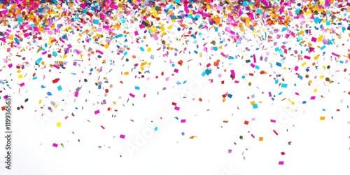 Vibrant Confetti in a Stylish Celebration Scene with Blank Space for Text
