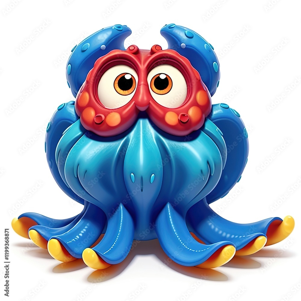 Fototapeta premium illustration of a cartoon monster isolated on white background