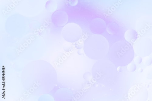 Soft Pastel Background with Floating Bubbles. macro photography.