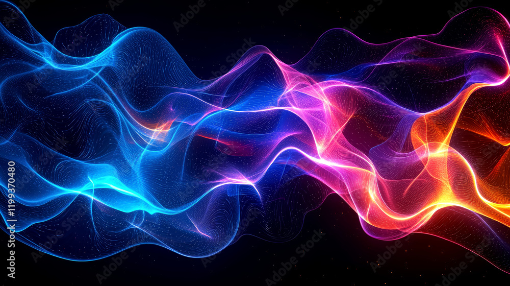 Abstract Colorful Waves: Dynamic Energy and Flowing Design Abstract Colorful Waves: Dynamic Energy and Flowing Design