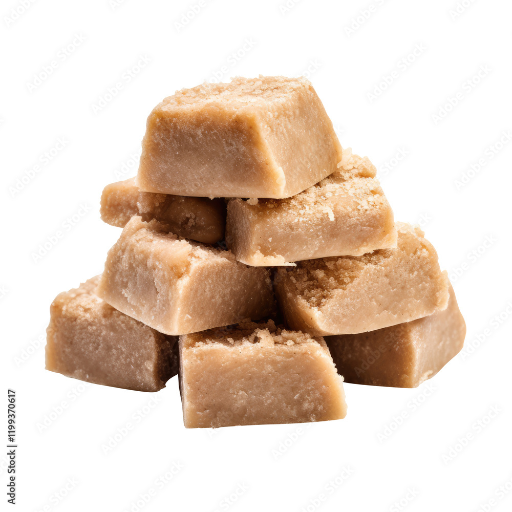 Pile of halva isolated on transparent background, clipping path, cut-out