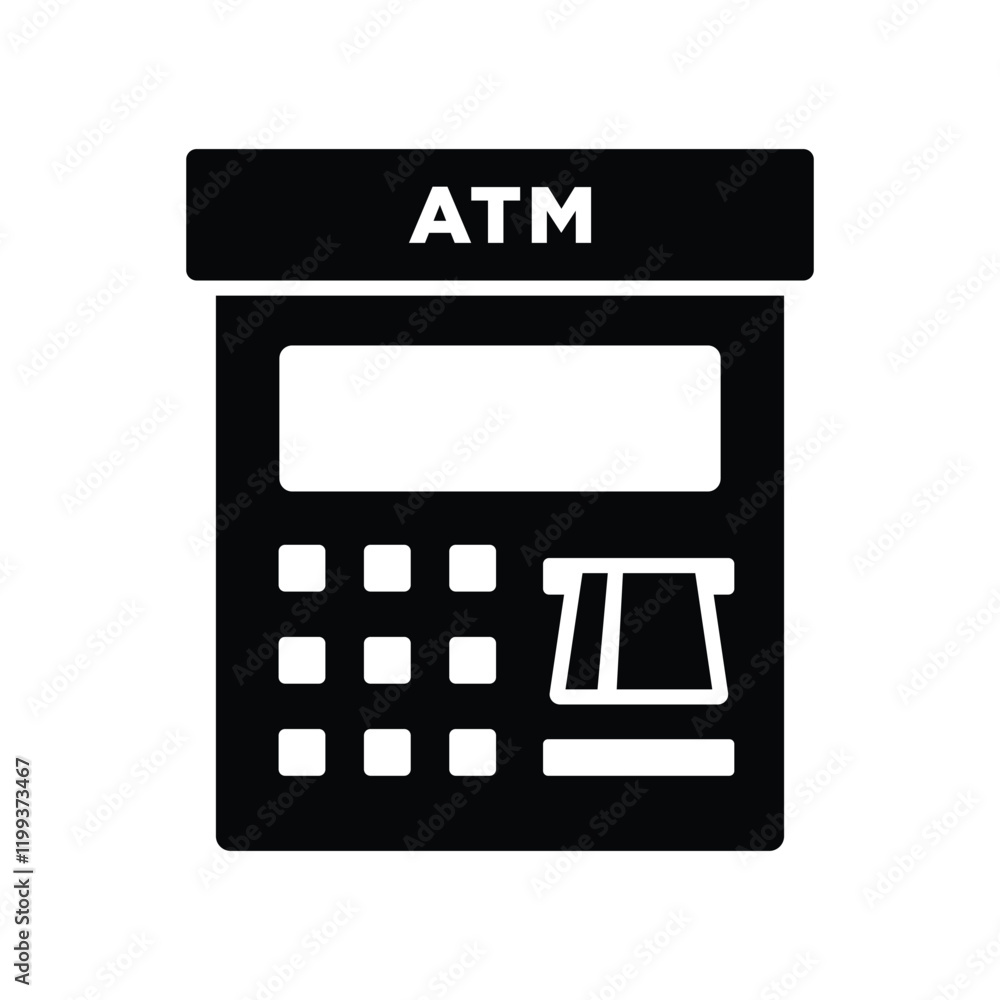 ATM machinea icon vector design template simple and clean ATM machinea icon vector design template simple and clean