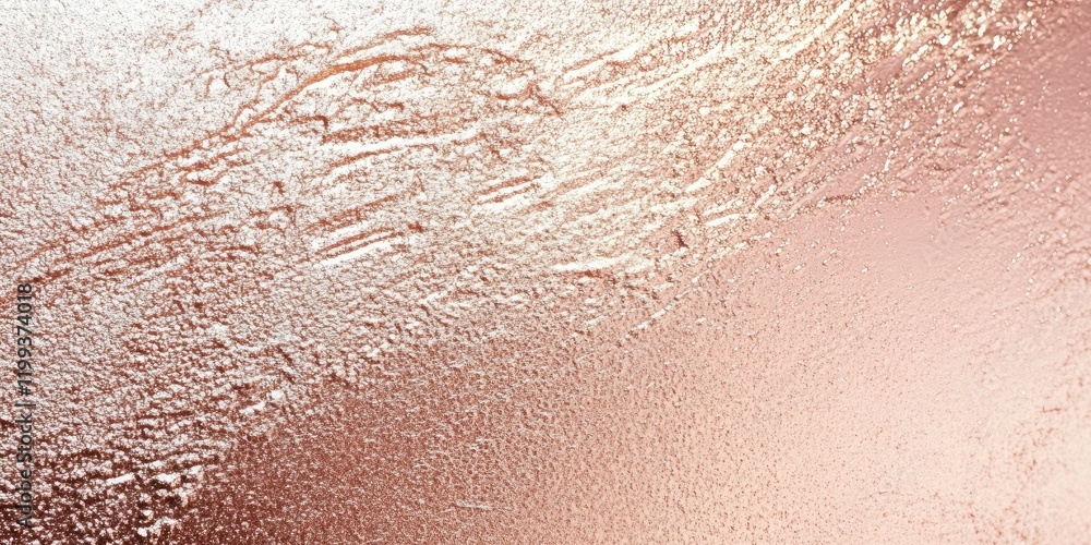 Fototapeta premium Blush Pink and Rose Gold Metallic Shimmer Texture Background with Vertical Metallic Surface and Copy Space for Text in Elegant Composition