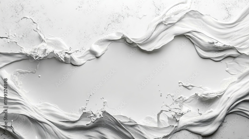 Dynamic White Paint Splashing on Pure White Background Creating an Artistic and Minimalist Vibe Dynamic White Paint Splashing on Pure White Background Creating an Artistic and Minimalist Vibe