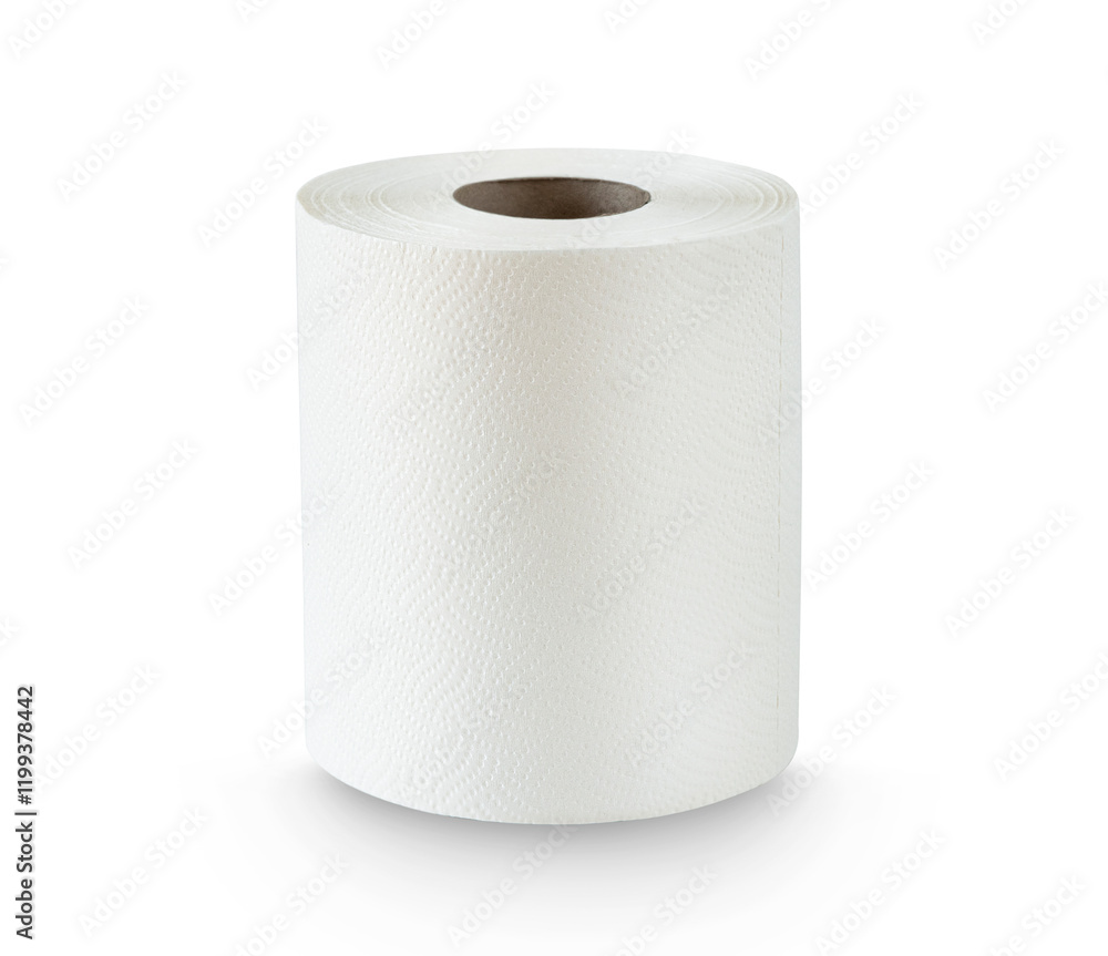 Roll of paper towels isolated on white background Roll of paper towels isolated on white background
