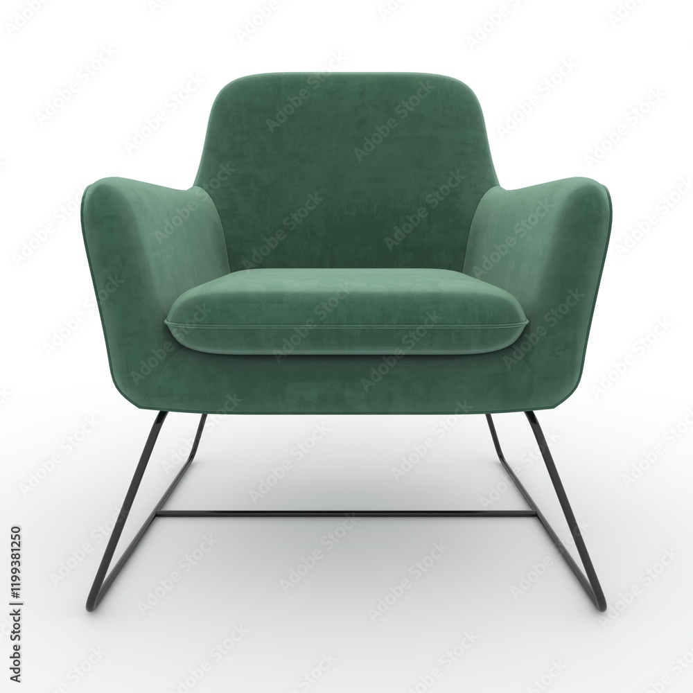 Naklejka premium 3d render armchair design element. Furniture