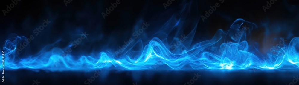 Obraz premium Dynamic blue flame motion abstract digital art visual effects creative environment artistic perspective energy concept
