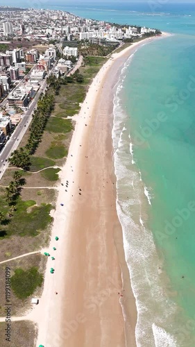 PRAIA DE INTERMARES NO NORDESTE, LINDA E AZUL COM UM MAR ENCANTADOR (INTERMARES BEACH IN THE NORTHEAST, BEAUTIFUL AND BLUE WITH AN CHARMING SEA) photo