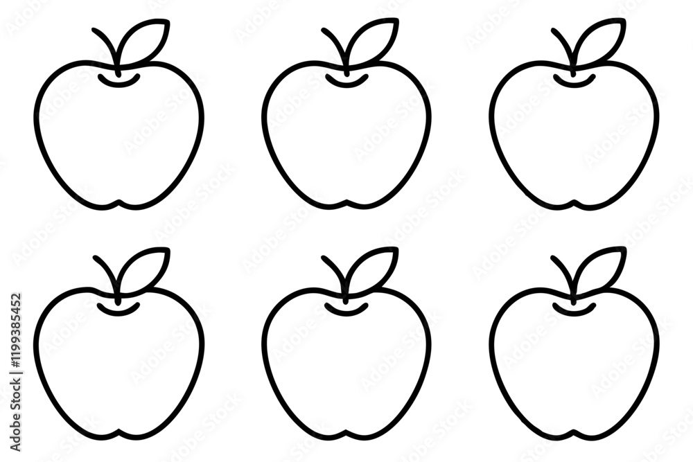 Apple Vector Bundle Line Art Collection Apple Vector Bundle Line Art Collection