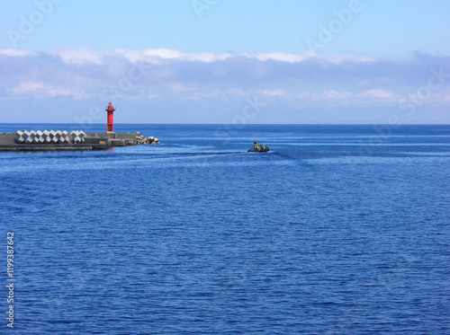 北海道　鴛泊港の風景(利尻島－稚内)