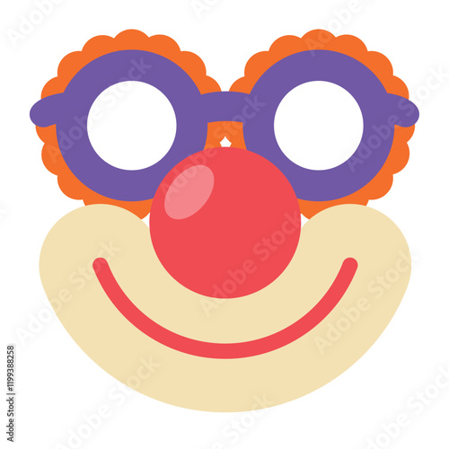 party mask with nose and glasses