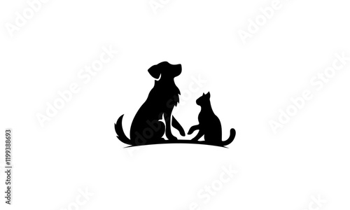 dog and cat logo