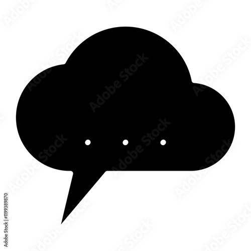 Cloud Message Icon