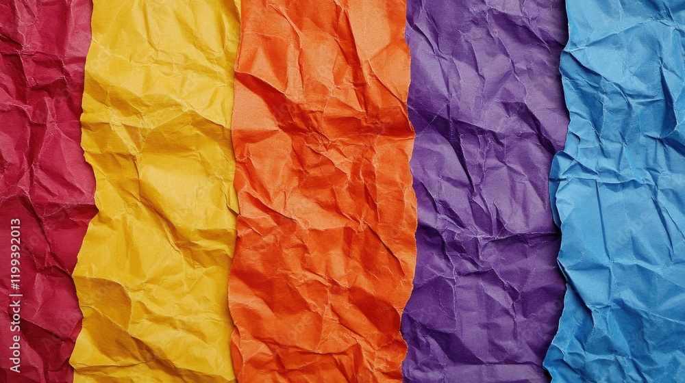 custom made wallpaper toronto digitalVibrant Creased Paper Background in Red Orange Yellow Purple and Blue with Textured Stripes and Ample Copy Space for Creative Design Elements