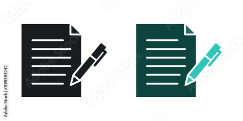 Agreement icon in black and color style