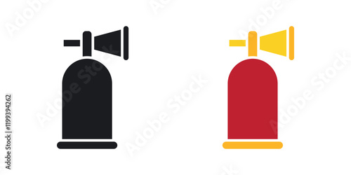 Air horn icon in black and color style