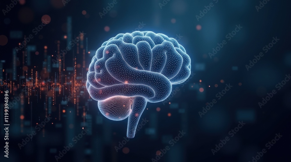 Exploring neural connections in the digital brain virtual environment 3d visualization technology futuristic concepts Exploring neural connections in the digital brain virtual environment 3d visualization technology futuristic concepts