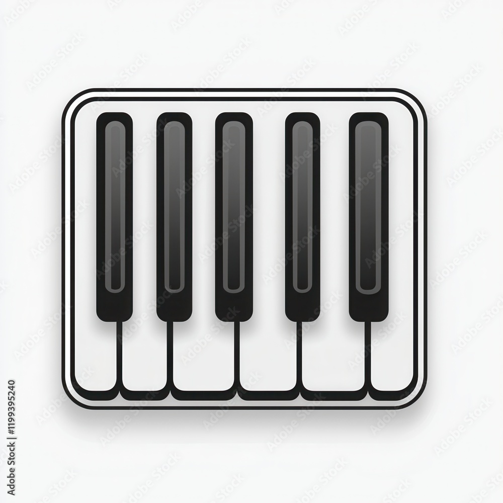 Simple Piano Keys Illustration Music Keyboard Graphic Design Element Simple Piano Keys Illustration Music Keyboard Graphic Design Element
