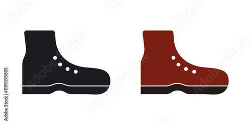 Brisk boots icon in black and color style