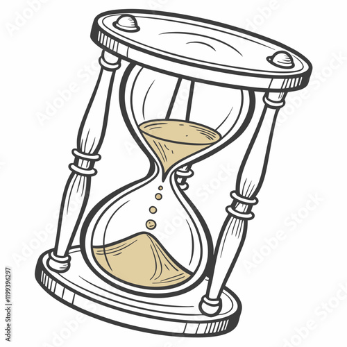 hourglass on white background