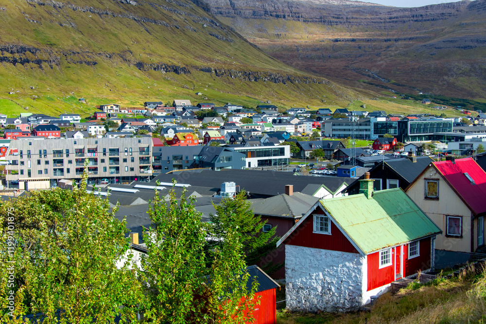 Fototapeta premium Town of Klaksvik - Faroe Islands