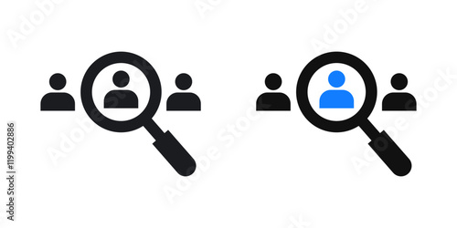 Job vacancy icon in black and color style