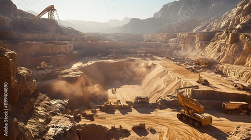 Massive Quarry Operation in a Mountainous Region