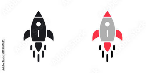 Startup icon in black and color style