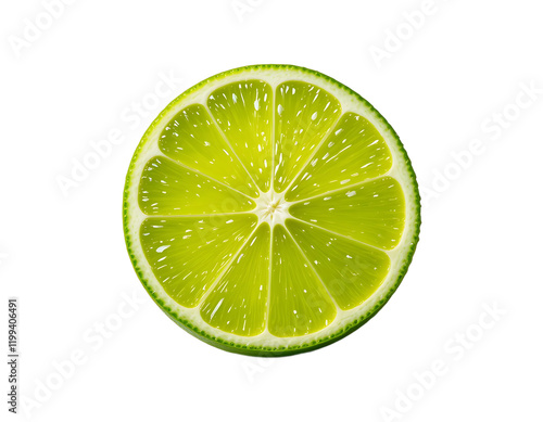 lime slice isolated on white