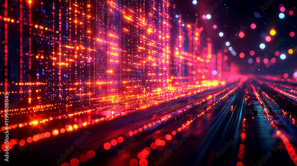 Cyberpunk Cityscape: A Futuristic Digital Metropolis at Night Cyberpunk Cityscape: A Futuristic Digital Metropolis at Night