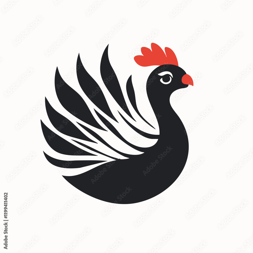 Obraz premium Stylized Bird Vector Illustration Design. Vector Image