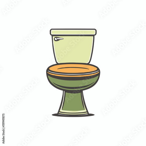 Toilet Bowl Illustration Design. Vector Image