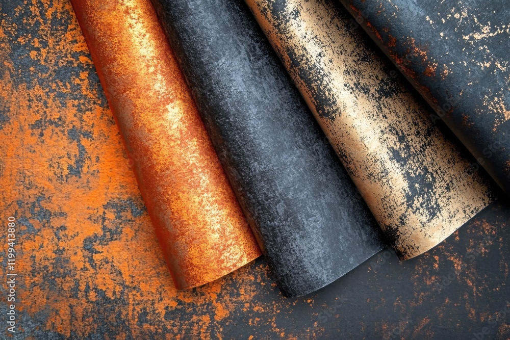 Elegant Metallic Textures Dark Gold Copper Black Design Background Elegant Metallic Textures Dark Gold Copper Black Design Background