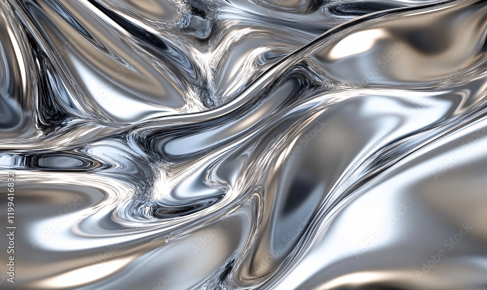 Liquid Metal Abstract Silver Swirls Background Texture Design Liquid Metal Abstract Silver Swirls Background Texture Design