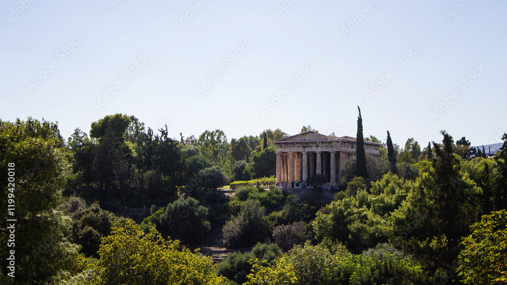 ruins of amazing ancient acropolis at Athens in Greece at sunny day ruins of amazing ancient acropolis at Athens in Greece at sunny day